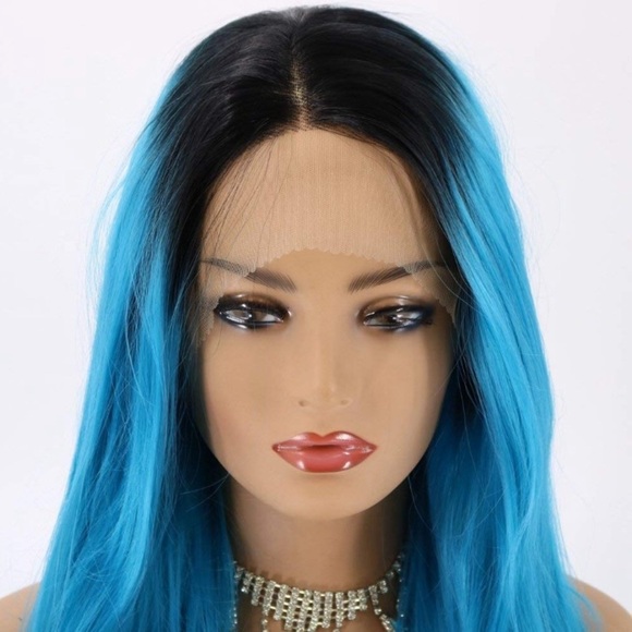 💕Misty Blue OMBRÉ 24” LACE FRONT  WIG *NWT*